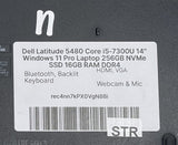 Dell Latitude 5480 i5-7300U 14" Windows 11 Pro Laptop 256GB SSD 16GB *SEE PICS