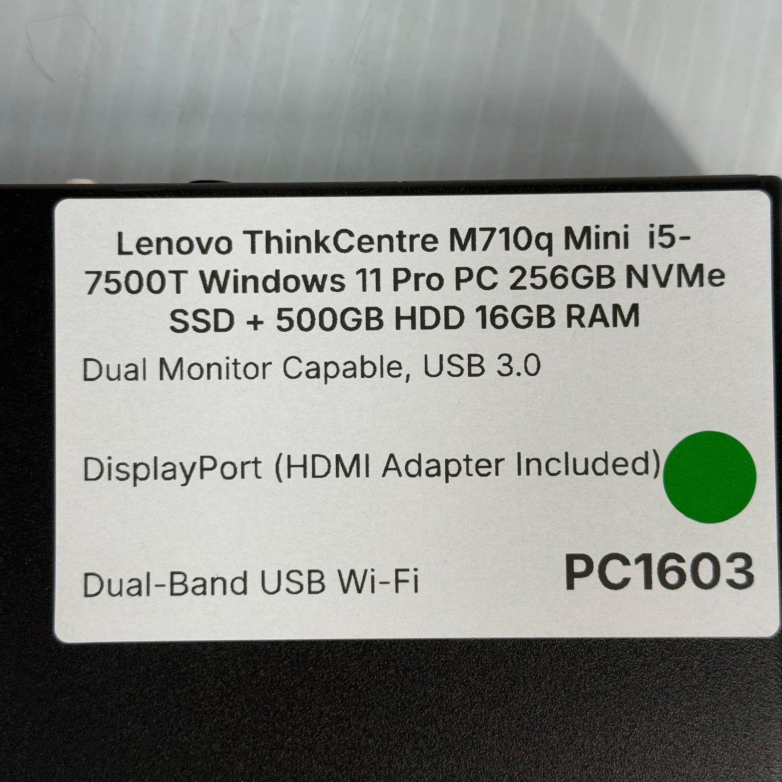 Lenovo ThinkCentre M710q i5-7500T Windows 11 Pro 25H2 Mini PC 256GB SS ...