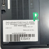 Dell Latitude E7240 i5 12.5" Windows 11 Pro Laptop 128GB SSD 16GB *SEE PICS