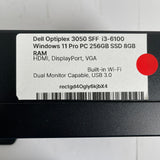 Dell Optiplex 3050 SFF i3-6100 Windows 11 Pro PC 256GB SSD 8GB RAM