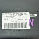 Dell Latitude 3490 i5-7200U 14" Windows 11 Pro Laptop 256GB SSD *WEAR*
