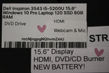 Dell Inspiron 3543 i5-5200U 15.6" Windows 10 Pro Laptop 120 SSD 8GB RAM