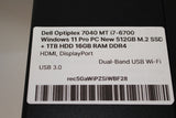 Dell Optiplex 7040 MT Core i7-6700 Windows 11 Pro PC 512GB M.2 SSD 16GB RAM DDR4