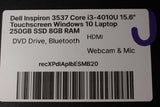 Dell Inspiron 3537 Core i3 15.6" Touchscreen Windows 10 Laptop 250GB SSD *C PICS