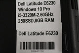 Dell Latitude E6230 12.5" Core i5 Windows 10 Pro Laptop 240GB SSD 8GB RAM HDMI