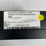 Dell Optiplex 3040 SFF  i3-6100 Windows 11 Pro PC 256GB SSD 8GB RAM HDMI WI-Fi