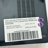 Dell Latitude E7450 i5-5300U 14" Windows 11 Pro Laptop  240GB SSD 8GB RAM